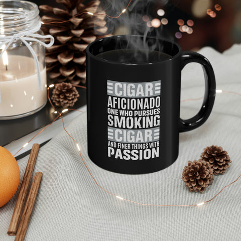 Black Mug for Cigare Aficionados - Pursue Your Passion