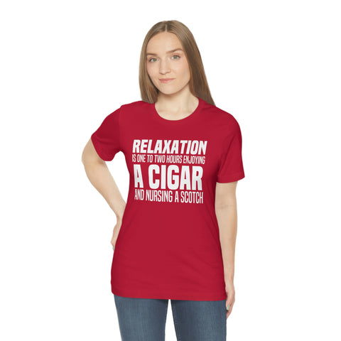 Unwind in Style with "Cigars and Scotch" Unisex Jersey Tee