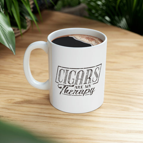 Cigars Are My Therapy Mug - Relax and Unwind
