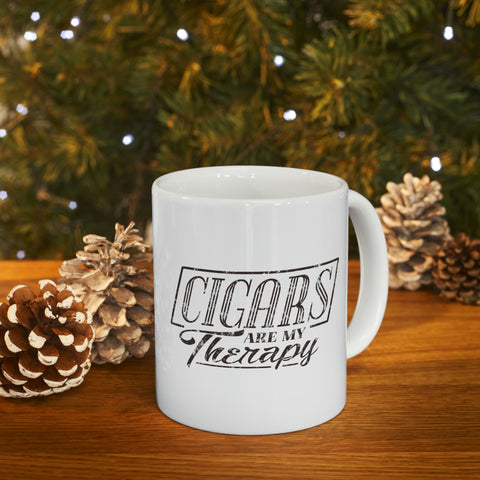 Cigars Are My Therapy Mug - Relax and Unwind