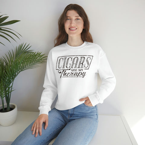 Cigars Are My Therapy Unisex Heavy Blend™ Crewneck Sweatshirt