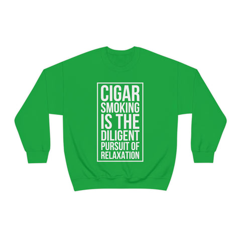 Unwind with Cigar Smoking Sweatshirt - Unisex Crewneck shirt