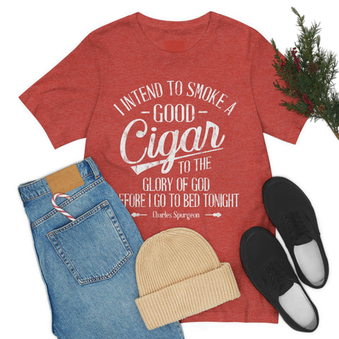 Express Your Faith and Love for Cigars with Unisex Short Sleeve Tee
