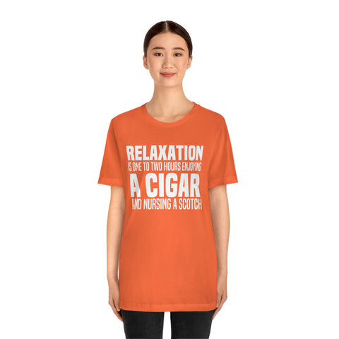 Relax in Style with our Cigar and Scotch Unisex Jersey Tee shirt