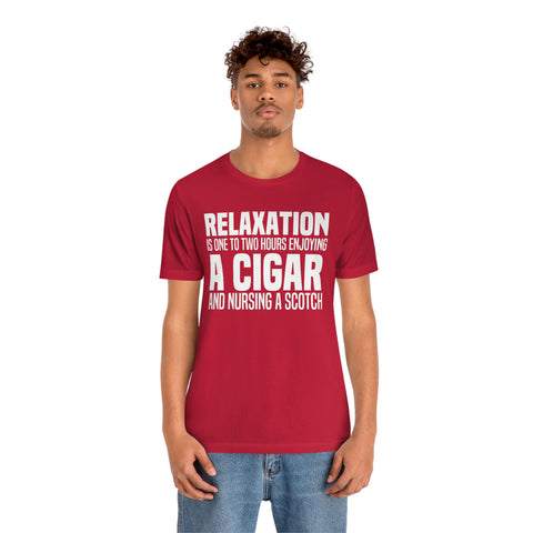 Unwind in Style with "Cigars and Scotch" Unisex Jersey Tee