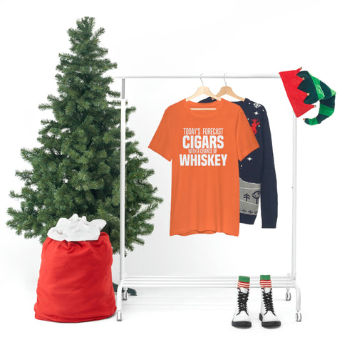 Today's Forecast Cigars With A Chance Of WhSkey Unisex Jersey Short Sleeve Tee